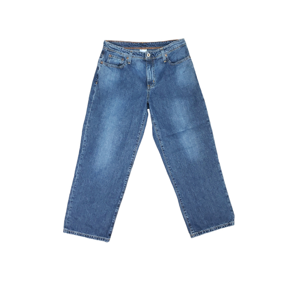 Ralph Lauren Polo Jeans Co Size 8 Cropped Saturday Jean Large Flag Label